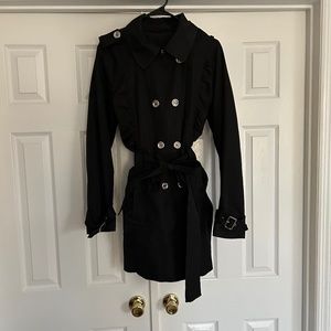 Women’s black trench coat